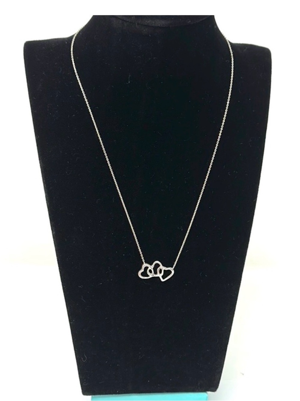 Tiffany & Co. "Three Interlocking Hearts" Necklace in Sterling Silver